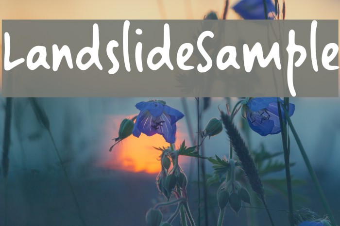 LandslideSample Font examples