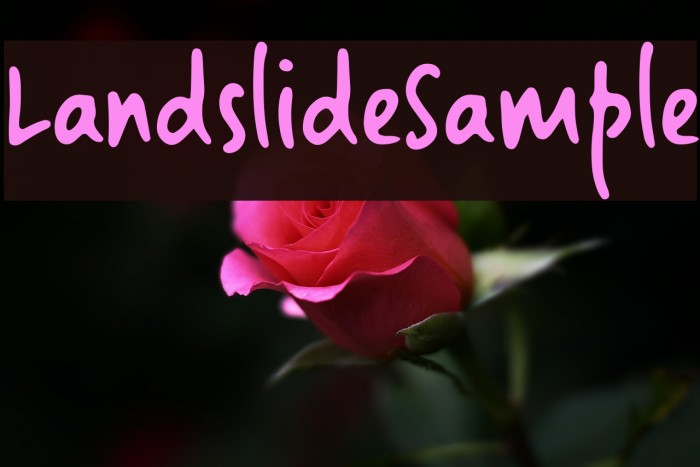 LandslideSample Font examples
