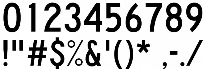 Lane B Font OTHER CHARS