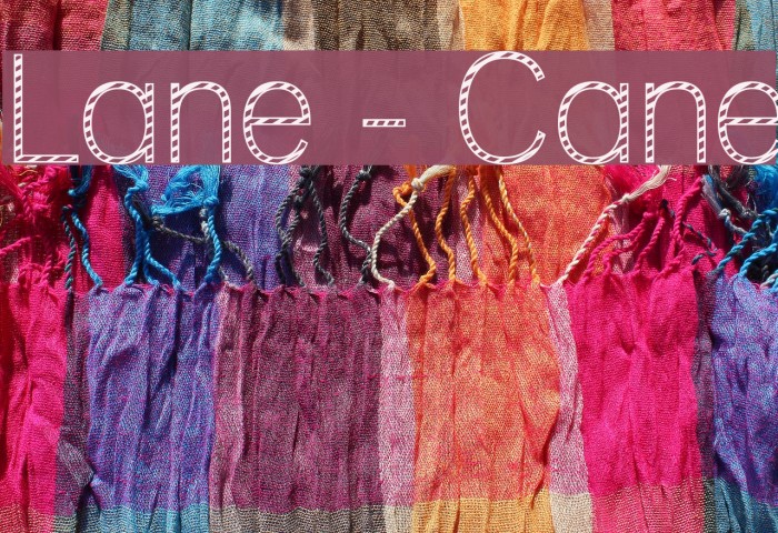 Lane - Cane Font examples