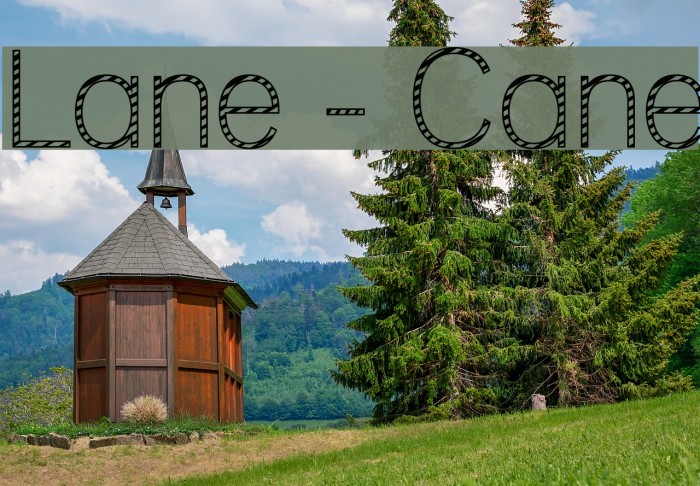 Lane - Cane Font examples