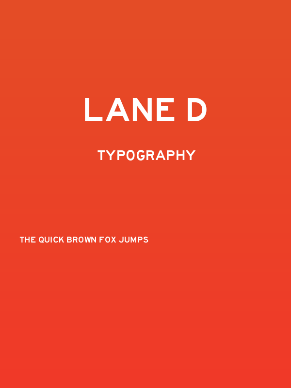 Lane D Poster