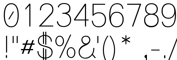 Lane Narrow Light Font OTHER CHARS