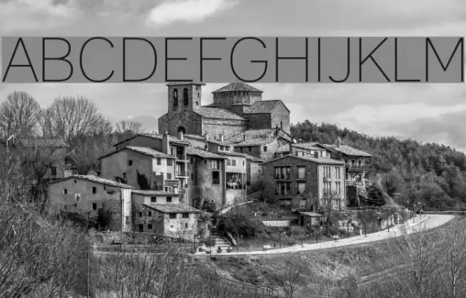 Lane Narrow Light Font examples