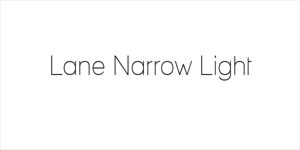 Lane Narrow Light Logo