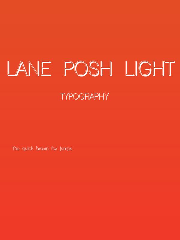 Lane Posh Light Poster