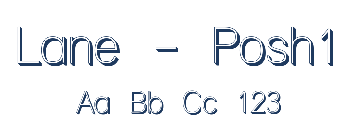 Lane - Posh1 Font Preview