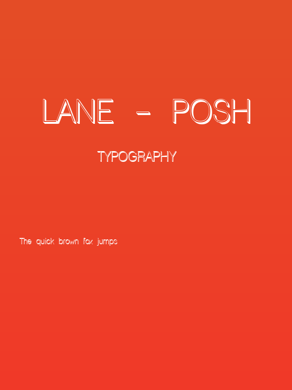 Lane - Posh Poster