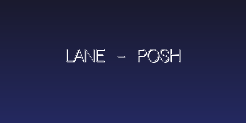 Lane - Posh Social Header
