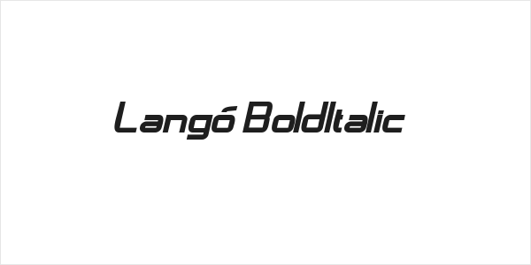 Langó BoldItalic Logo