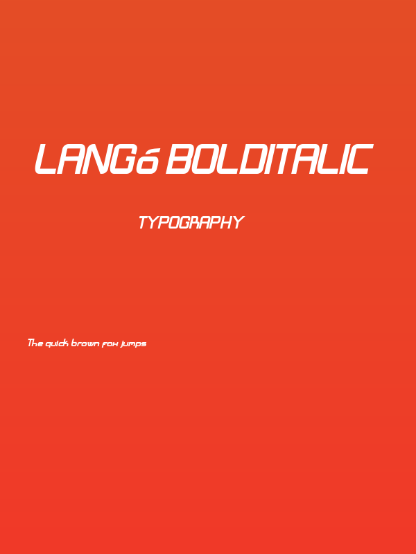 Langó BoldItalic Poster