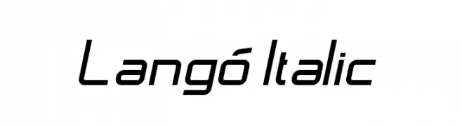 Langó Italic  नि: शुल्क फ़ॉन्ट्स डाउनलोड