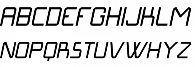 Langó Italic Polices MAJUSCULES