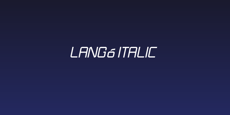 Langó Italic Social Header