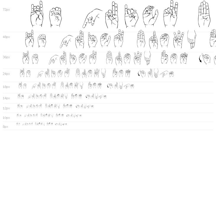 Langage des signes Waterfall