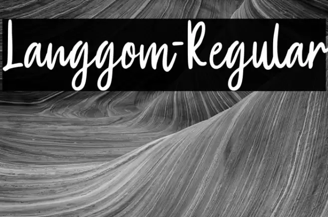 Langgom-Regular Fonte examples