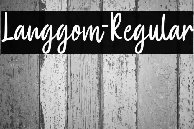 Langgom-Regular Fonte examples