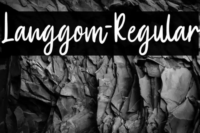 Langgom-Regular Fonte examples