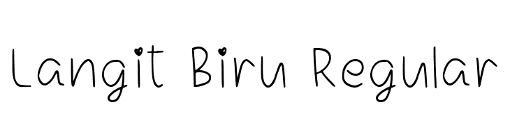 Langit Biru Regular  免费字体下载