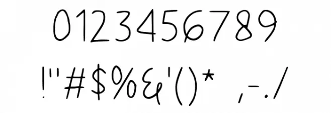 Langit Biru Regular Font OTHER CHARS