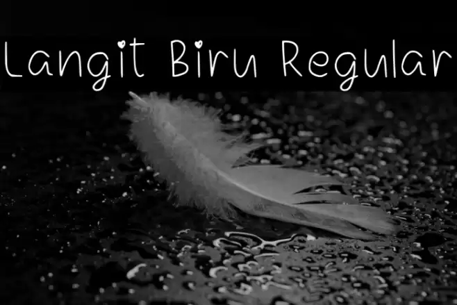 Langit Biru Regular Font examples