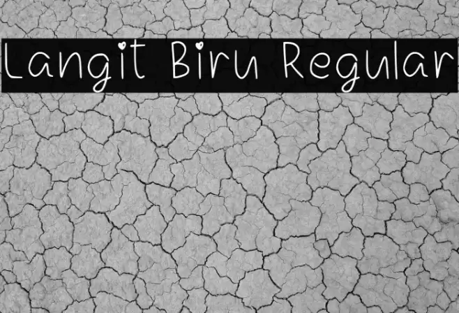 Langit Biru Regular Font examples