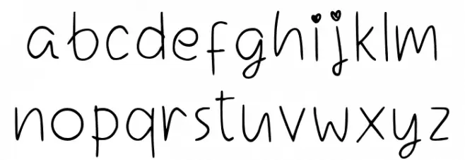 Langit Biru Regular フォント 小文字