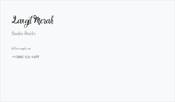 Langit Merah Business Card