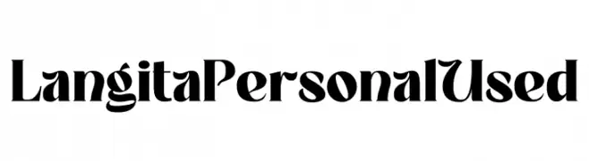 Langita Personal Used  font caratteri gratis
