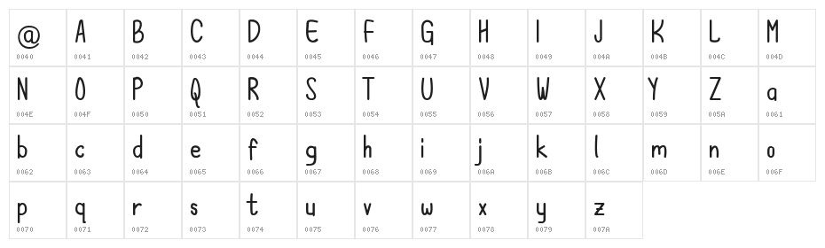 Langrish Sans Character Map