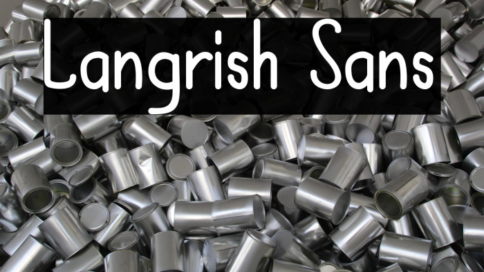 Langrish Sans Example 3