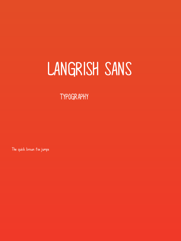Langrish Sans Poster