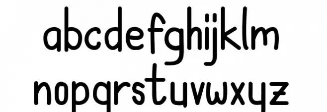 Langrish Sans Schriftart Kleinbuchstaben