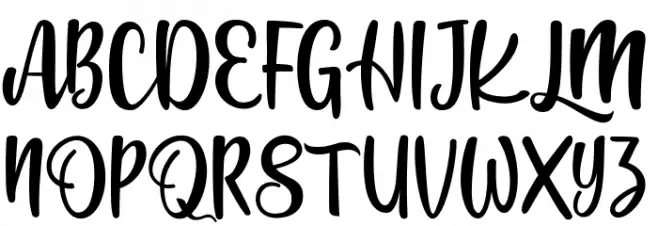 Langrish Script Caratteri MAIUSCOLE
