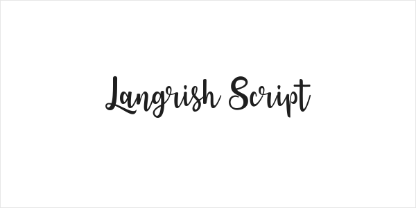 Langrish Script Logo