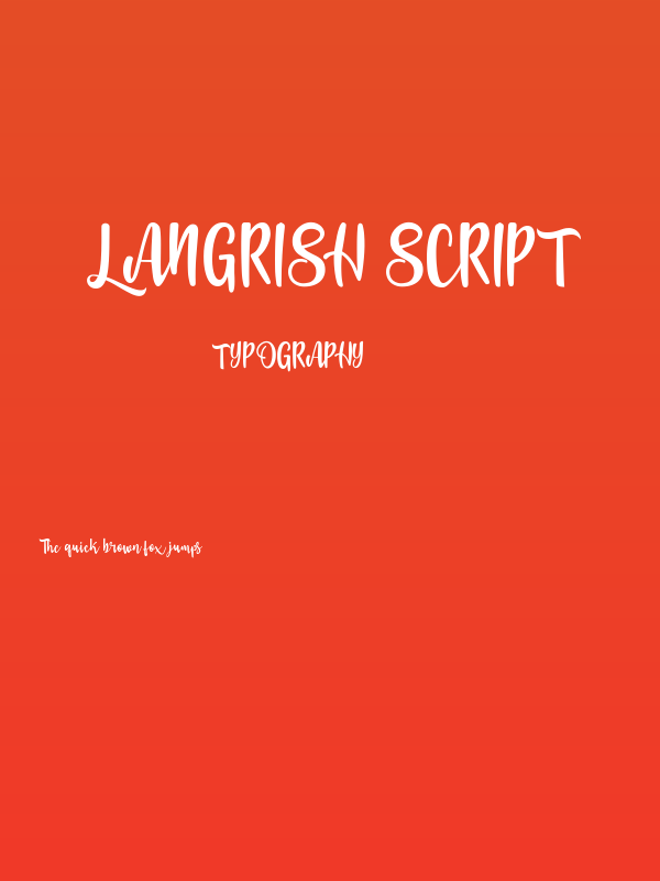 Langrish Script Poster