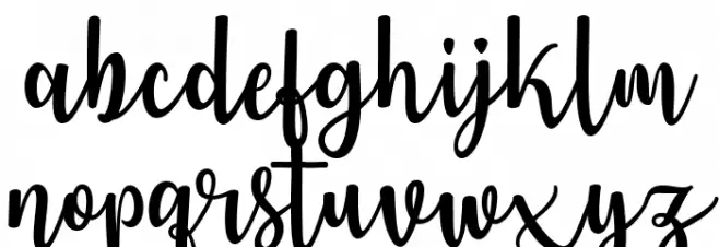 Langrish Script Caratteri MINUSCOLO