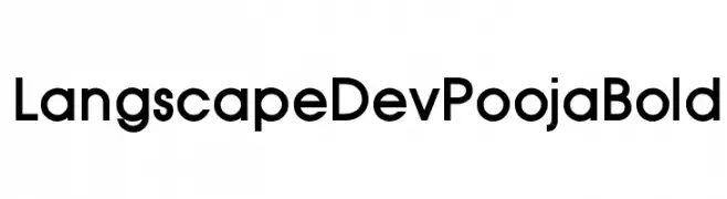 LangscapeDevPoojaBold  Descarca Fonturi Gratis