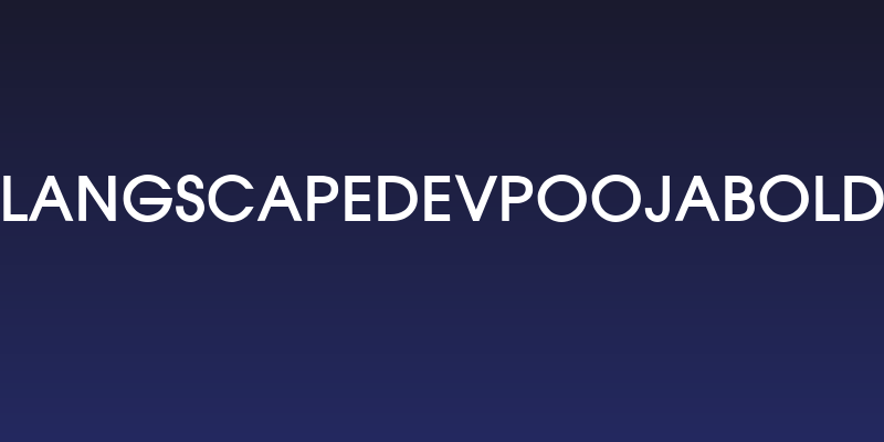 LangscapeDevPoojaBold Social Header