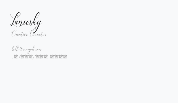 Laniesky Business Card