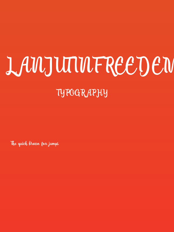 LanjutinFreeDemo-Regular Poster