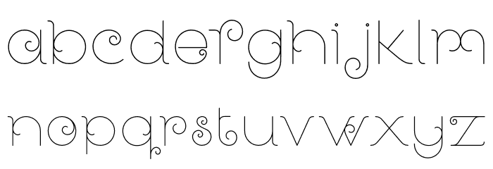LankaCurves-Light Font LOWERCASE