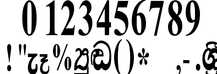 Lankanatha Suppliment Font OTHER CHARS