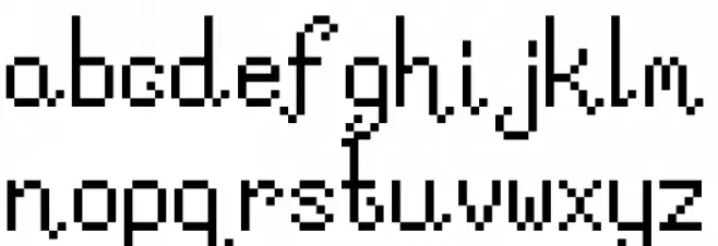 LankyTails Schriftart Kleinbuchstaben