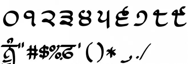 Lanma Script Medium Font OTHER CHARS