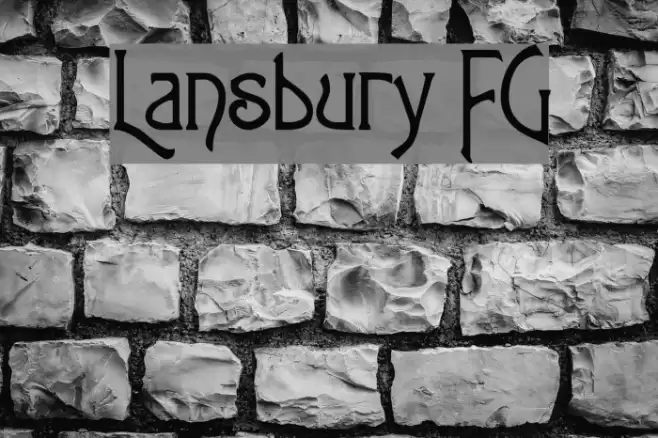 Lansbury FG Font examples