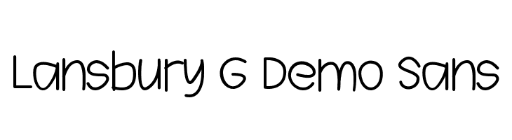 Lansbury G Demo Sans  Free Fonts Download