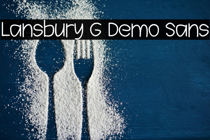 Lansbury G Demo Sans Example 1