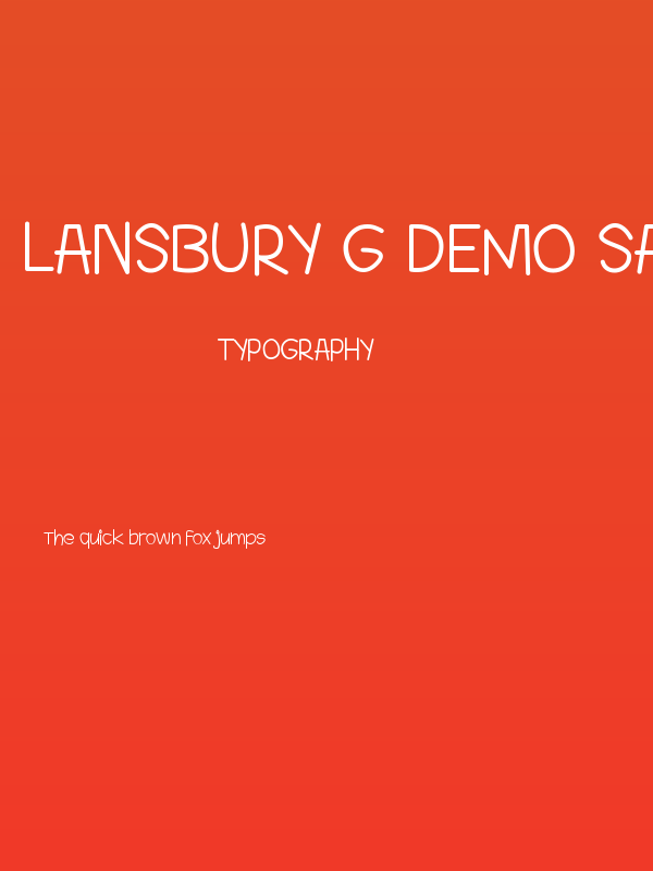 Lansbury G Demo Sans Poster