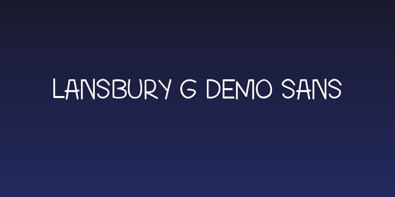 Lansbury G Demo Sans Social Header